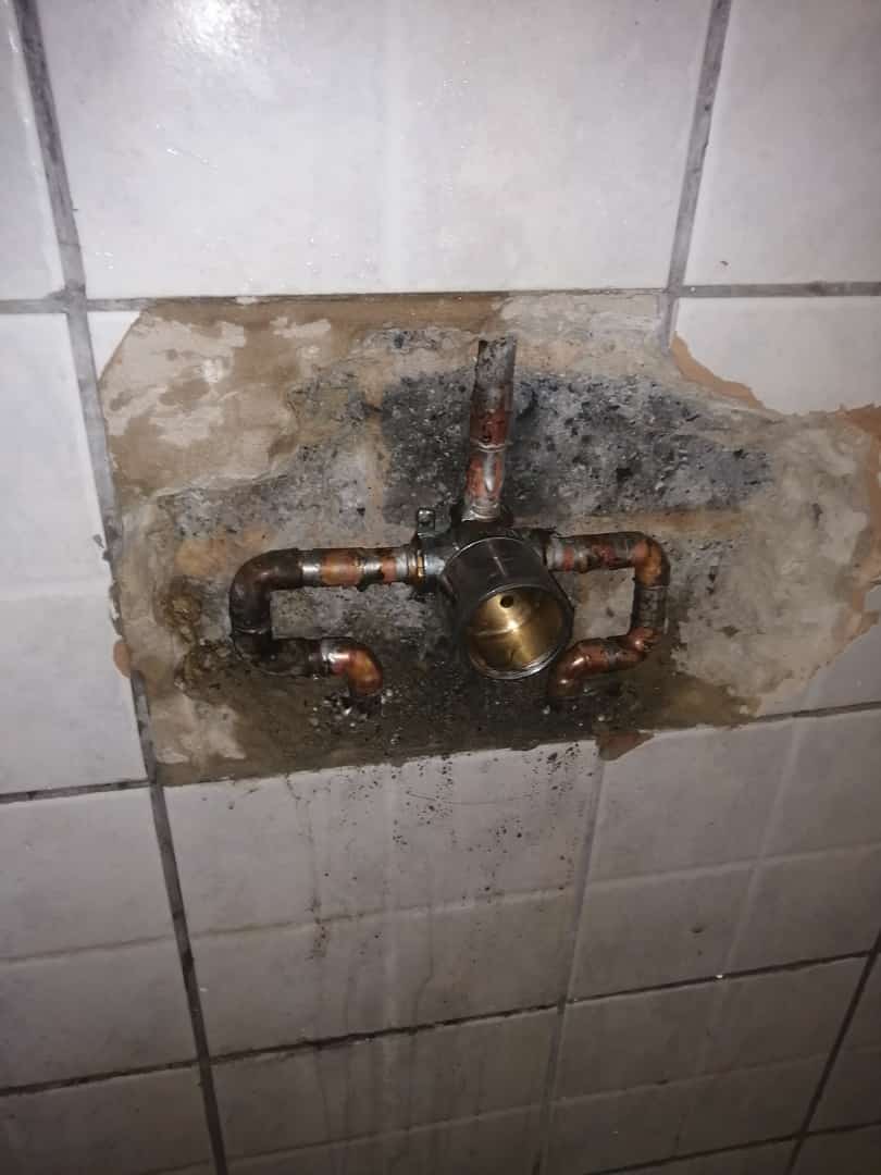 Bathroom leak repair for burst pipe service